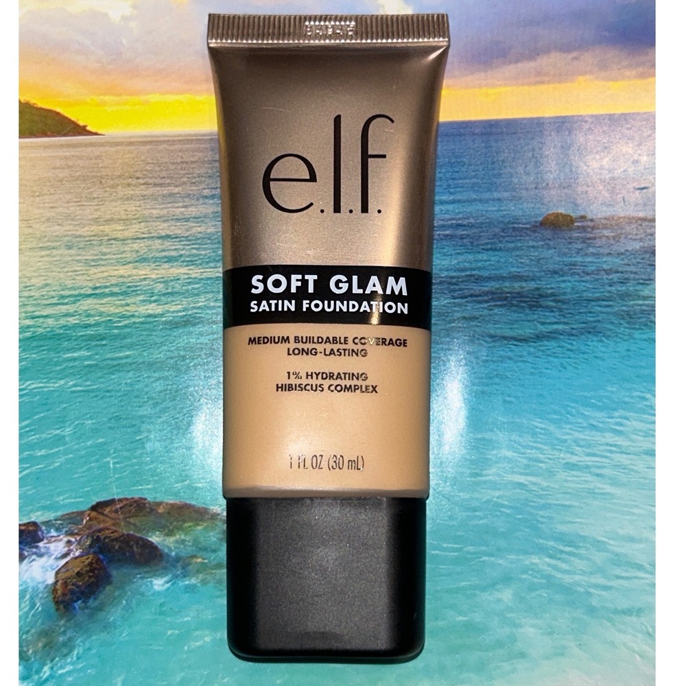 e.l.f. Soft Glam Satin Foundation 24 Light Warm Medium Buildable Coverage 1oz